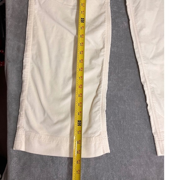 American Eagle Outfitters Cream Corduroy Baggy Wide Leg Cargo Pants Sz 0 Stretch - Picture 5 of 9